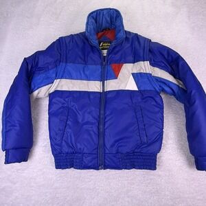 VTG 80's Retro Shipton Sportswear Puffer Coat Removable Sleeves Large (womens S)